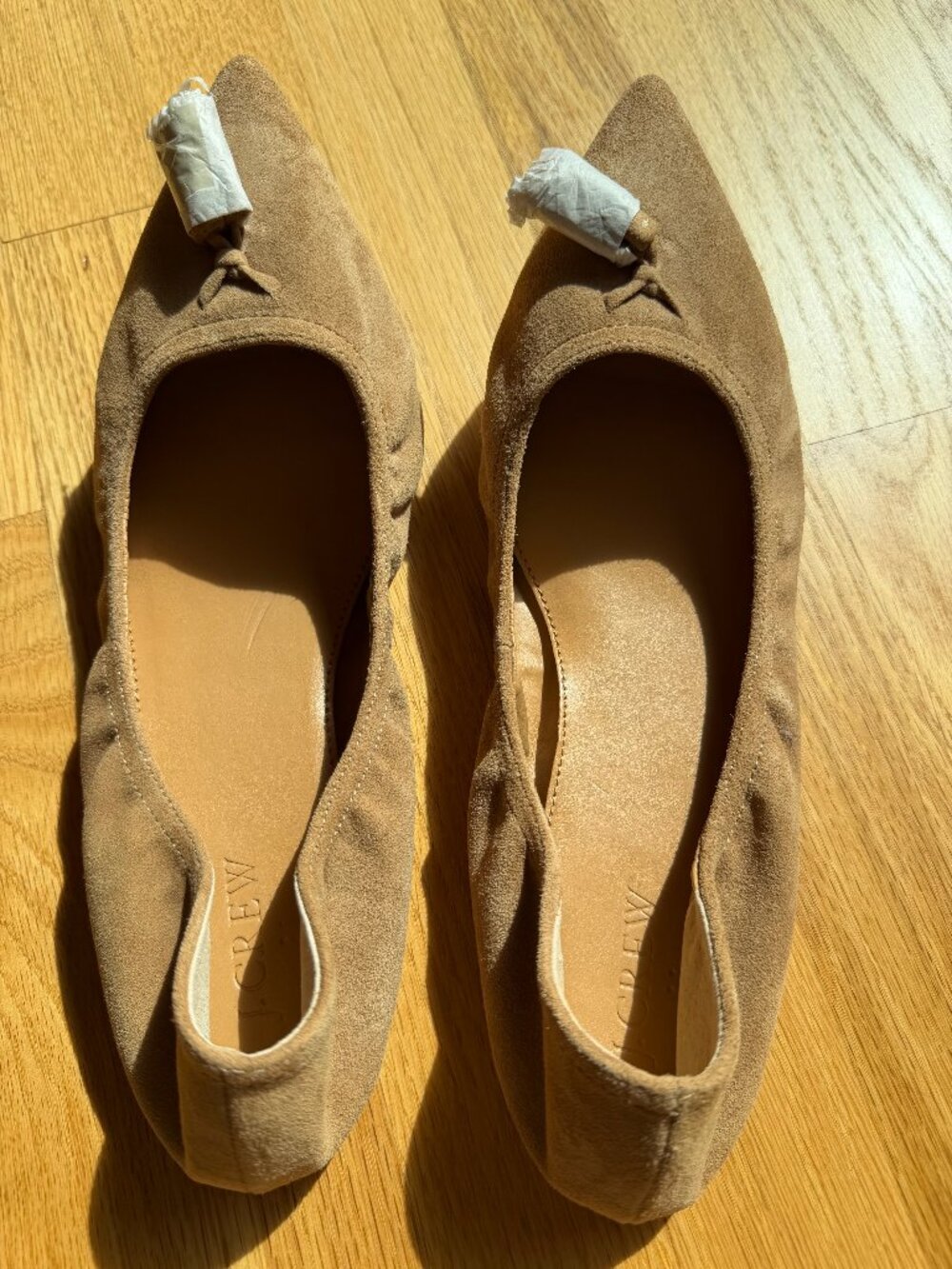 J. Crew Lottie Tan Suede Tassel Pointed Flats